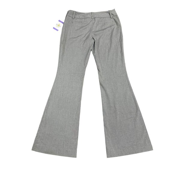 The Limited Cassidy Fit Dress Pants 6L Gray Wide Flare Leg Mid Rise Office Wear - Picture 11 of 12